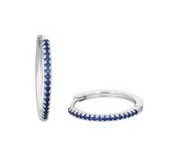 Paar Creolen AMOR "2037028", bunt (silberfarben, blau, blau), Ohrringe, Damen, Silber 925 (Sterlingsilber), mit Zirkonia (synth.) (38212723-0) silberfarben, blau, blau