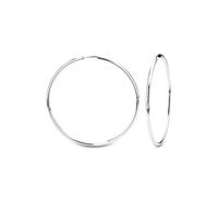 Amor Creolen 925 Sterling Silber Damen Ohrschmuck, 6 cm, Silber, Kommt in Schmuck Geschenk Box, 9061877