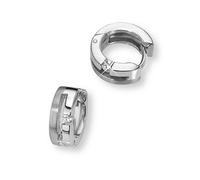 Paar Creolen AMOR "9757923", silber (silberfarben, kristallweiß), Ohrringe, Damen, Silber 925 (Sterlingsilber), mit Zirkonia (synth.) (345506-0) silberfarben, kristallweiß