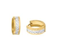 Amor Creolen Damen 1,5 cm Bicolor – inkl. Schmuck-Geschenkbox