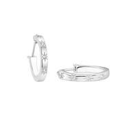 Paar Creolen AMOR "Sterne", bunt (silberfarben, weiß, kristallweiß), Ohrringe, Damen, Silber 925 (Sterlingsilber), mit Zirkonia (synth.) (70789917-0) silberfarben, weiß, kristallweiß