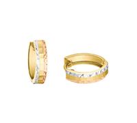 Amor Creolen Damen Ohrschmuck, 1,3 cm, Tricolor, Kommt in Schmuck Geschenk Box, 2017114