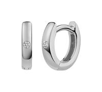 Paar Creolen CAÏ "925 Silber rhodiniert Zirkonia", silber (weiß, weiß), Ohrringe, Damen, one-size, Silber 925 (Sterlingsilber) (60115819-0) weiß, weiß