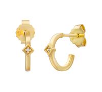 Paar Creolen CAÏ, gelb (gelb, zirkonia), Ohrringe, Damen, one-size, Silber 925 (Sterlingsilber), Paar Creolen (78752112-0)