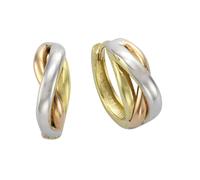 Paar Creolen CELESTA "333/- Gelbgold", rosa (gelb), Ohrringe, Damen, one-size, Gold (563878-0) gelb