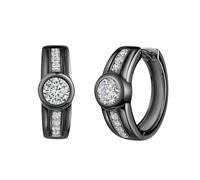 Paar Creolen CELESTA, weiß, weiß, Ohrringe, Damen, one-size, Silber 925 (Sterlingsilber), Paar Creolen (82389040-0)