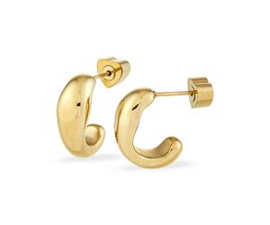 Paar Creolen COPENHAGEN STUDIOS "Schmuck Geschenk Edelstahl Ohrring Organics", gelbgoldfarben, Ohrringe, Damen, Edelstahl (25291466-0) gelbgoldfarben