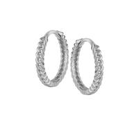 Paar Creolen DKENIZ "925-Sterling Silber rhodiniert Glänzend 1,45cm", weiß, Ohrringe, Damen, one-size, Silber 925 (Sterlingsilber) (69668731-0) weiß