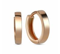 Paar Creolen DKENIZ "925/- Sterling Silber rosévergoldet Klassik", rosa (rosé), Ohrringe, Damen, one-size, Silber 925 (Sterlingsilber) (11036564-0) rosé