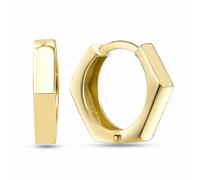 Paar Creolen DKENIZ "925/- Sterling Silber vergoldet Postmodern Ohrring", gold (gold, weiß), Ohrringe, Damen, one-size, Silber 925 (Sterlingsilber), Paar Creolen (37093324-0)