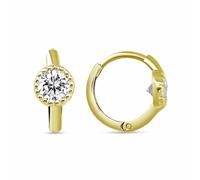 Paar Creolen DKENIZ "Silber 925 vergoldet mit Zirkonia weiß", gold (gold, weiß), Ohrringe, Damen, one-size, Silber 925 (Sterlingsilber) (59438234-0) gold, weiß