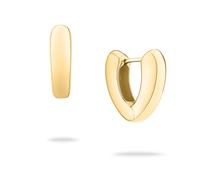 Paar Creolen ECHTZEIT "Schmuck Geschenk Edelstahl Ohrringe The Modern Basic", gold (gelbgoldfarben), Ohrringe, Damen, Edelstahl (48137526-0) gelbgoldfarben