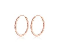 Paar Creolen ELLI "Creolen mit Kristallen von Swarovski 925 Silber", rosa, Ohrringe, Damen, onesize,mit Steinen, Silber 925 (Sterlingsilber) (502191-0) rosa
