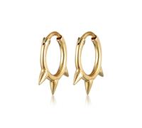 Paar Creolen ELLI "Creolen Spikes Trend Must-Have Blogger 925 Silber", gold, Ohrringe, Damen, onesize, ohne Stein, Silber 925 (Sterlingsilber) (96822017-0) gold