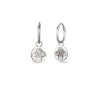 Paar Creolen ELLI "Ohrringe Creole Einhänger Blume 925 Sterling Silber" Gr. 24, silber, Ohrringe, Damen, 24, Silber 925 (Sterlingsilber) (93877800-24) silber