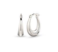 Paar Creolen ELLI "Ohrringe Creolen mit Kristallen von Swarovski 925 Sterling Silber" Gr. 22, silber, Ohrringe, Damen, 22, Silber 925 (Sterlingsilber) (28678269-22) silber