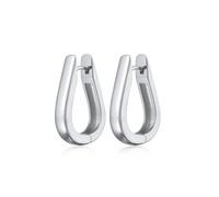 Paar Creolen ELLI "Ohrringe Oval Creolen Silberfarben" Gr. 23, silber, Ohrringe, Damen, 23, ohne Stein, Messing (28993049-23) silber