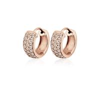 Paar Creolen ELLI "Ohrringe Paar Creolen Elegant 925 Silber, mit Kristallen von Swarovski", rosa, Ohrringe, Damen, Silber 925 (Sterlingsilber) (27789612-0) rosa