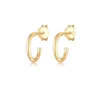 Paar Creolen ELLI "Ohrstecker Creolen 925 Sterling Silber", gold, Ohrringe, Damen, onesize, ohne Stein, Silber 925 (Sterlingsilber) (56625152-0) gold