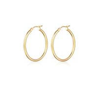 Elli PREMIUM Creolen Basic Bügelverschluss 375er Gelbgold OneSize Damen