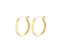 Paar Creolen ELLI PREMIUM "Ohrringe Creolen Klassisch Rund 585 Gelbgold" Gr. 21, gold, Ohrringe, Damen, 21, ohne Stein, Gelbgold 585 (13879762-21) gold