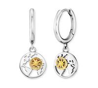 Paar Creolen ENGELSRUFER "Aloha Bicolor", gold (silberfarben, gelbgoldfarben), Ohrringe, Damen, 14mm, Silber 925 (Sterlingsilber) (99400858-0) silberfarben, gelbgoldfarben