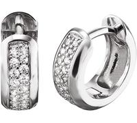 Paar Creolen ENGELSRUFER "Bright like a diamond CREOLE ANNA CRYSTAL", silber (silber, 925, kristallweiß), Ohrringe, Damen, 13mm, Silber 925 (Sterlingsilber), mit Zirkonia (synth.) (891679-0) silber, 9