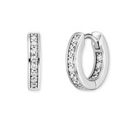 Paar Creolen ENGELSRUFER "Emma, ERE-EMMA-ZI-CR-13, ERE-EMMA-ZI-G-CR-13" Ohrringe Gr. Silber 925 (Sterlingsilber), silberfarben (silberfarben, kristallweiß, kristallweiß) Damen Creolen mit Zirkonia (synth.) (49485455-0)