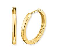 Paar Creolen ENGELSRUFER "Keep it so simple", gold (gelbgoldfarben, kristallweiß), Ohrringe, Damen, 24mm, Silber 925 (Sterlingsilber) (41074141-0) gelbgoldfarben, kristallweiß