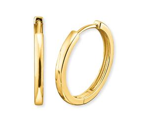 Paar Creolen ENGELSRUFER "Keep it so simple", gold (gelbgoldfarben, kristallweiß), Ohrringe, Damen, 24mm, Silber 925 (Sterlingsilber) (41074141-0) gelbgoldfarben, kristallweiß