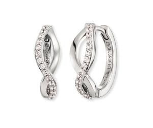 Paar Creolen ENGELSRUFER "Keep it so simple Paradise", bunt (silberfarben, weiß, kristallweiß), Ohrringe, Damen, 16,5mm, Silber 925 (Sterlingsilber), mit Zirkonia (synth.) (11907455-0) silberfarben, w