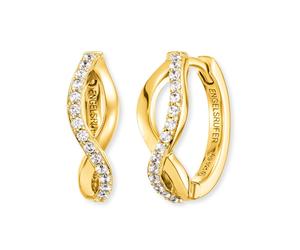 Paar Creolen ENGELSRUFER "Keep it so simple Paradise", gold (gelbgoldfarben, kristallweiß, kristallweiß), Ohrringe, Damen, 16,5mm, Silber 925 (Sterlingsilber), mit Zirkonia (synth.) (63895146-0) gelbg