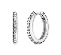 Paar Creolen ENGELSRUFER "Lola, ERE-LOLA-ZI-CR-16, ERE-LOLA-ZI-G-CR-16" Ohrringe Gr. Silber 925 (Sterlingsilber), silberfarben (silberfarben, kristallweiß, kristallweiß) Damen Creolen mit Zirkonia (synth.) (99182426-0)