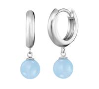 Paar Creolen ENGELSRUFER "Powerful Stone, ERE-BA, ERE-LP, ERE-ML, ERE-RJ, ERE-RQ, ERE-TE" Ohrringe Gr. Silber 925 (Sterlingsilber), silberfarben (silberfarben, hellblau, hellblau) Damen Creolen mit Achat, Lapislazuli, Malachit, Jaspis, Rosenquarz oder Tigerauge (77267136-0)