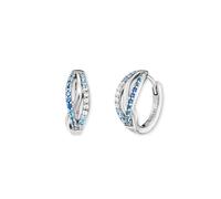 Engelsrufer Creolen Infinity Ocean für Damen aus 925er Sterlingsilber rhodiniert, mit Zirkonia verziert - Multicolor - Ø 16 mm