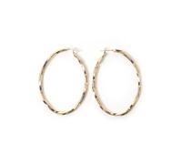 Paar Creolen FIRETTI "gedreht", gold (metallfarben, gelbgoldfarben), Ohrringe, Damen, 43mm, Metall (26717956-0) metallfarben, gelbgoldfarben