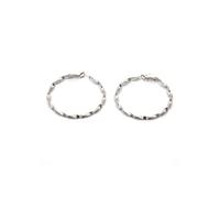 Paar Creolen FIRETTI "Ohrschmuck Blatt hängend lang", silber (silberfarben), Ohrringe, Damen, 48mm, Metall (78378242-0) silberfarben