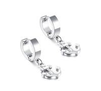 Paar Creolen FIRETTI "Schmuck Geschenk Anker", silber (edelstahlfarben), Ohrringe, Damen, 13,2mm, Edelstahl (34731267-0) edelstahlfarben