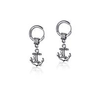 Paar Creolen FIRETTI "Schmuck Geschenk Anker", silber (edelstahlfarben), Ohrringe, Damen, 17mm, Edelstahl, Einhänger abnehmbar (47635110-0) edelstahlfarben