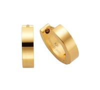 Paar Creolen FIRETTI "Schmuck Geschenk Basic, Ø 14 mm", gold (gelbgoldfarben), Ohrringe, Damen, 14mm, Edelstahl (881037-0) gelbgoldfarben