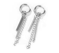 Paar Creolen FIRETTI "Schmuck Geschenk Chain", silber (edelstahlfarben), Ohrringe, Damen, 15mm, Edelstahl, Einhänger abnehmbar (82282317-0) edelstahlfarben