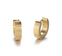 Paar Creolen FIRETTI "Schmuck Geschenk Crag", gold (gelbgoldfarben), Ohrringe, Damen, Edelstahl (55716024-0) gelbgoldfarben