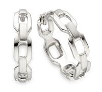 Paar Creolen FIRETTI "Schmuck, Geschenk, Creolen Silber rhodiniert", silberfarben, Ohrringe, Damen, 16,3mm, Silber 925 (Sterlingsilber) (12923639-0) silberfarben