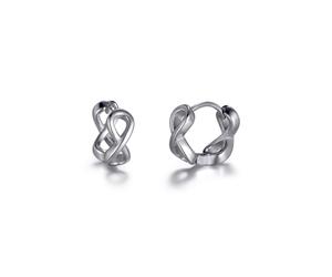 Paar Creolen FIRETTI "Schmuck Geschenk Edelstahl Ohrschmuck Infinity Unendlichkeitsschleife", silber (edelstahlfarben), Ohrringe, Damen, 14,5mm, Edelstahl (92610202-0) edelstahlfarben