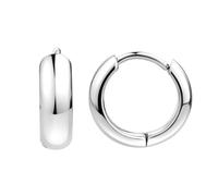 Paar Creolen FIRETTI "Schmuck Geschenk Edelstahl Ohrschmuck Ohrringe", edelstahlfarben, Ohrringe, Damen, 13mm, Edelstahl (52164326-0) edelstahlfarben
