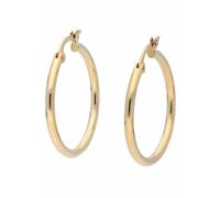 Paar Creolen FIRETTI "Schmuck Geschenk Gold 375 Ohrschmuck Creole", gold (gelbgoldfarben), Ohrringe, Damen, 27,5mm, Gelbgold 375 (373337-0) gelbgoldfarben