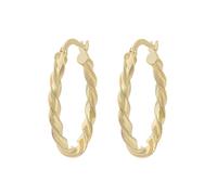 Paar Creolen FIRETTI "Schmuck Geschenk Gold 375 Ohrschmuck Creole", gold (gelbgoldfarben), Ohrringe, Damen, 20,1mm, Gelbgold 375 (65095454-0) gelbgoldfarben