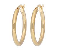 Paar Creolen FIRETTI "Schmuck Geschenk Gold 375 Ohrschmuck Creole" Gr. 15, gold (gelbgoldfarben), Ohrringe, Damen, 15, Gelbgold 375 (76159869-15) gelbgoldfarben