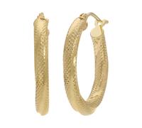 Paar Creolen FIRETTI "Schmuck Geschenk Gold 375 Ohrschmuck Ohrringe", gelbgoldfarben, Ohrringe, Damen, 20mm, Gelbgold 375 (38393962-0) gelbgoldfarben