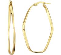 Paar Creolen FIRETTI "Schmuck Geschenk Gold 375 Ohrschmuck Ohrringe", gold (gelbgoldfarben), Ohrringe, Damen, Gelbgold 375 (93295548-0) gelbgoldfarben